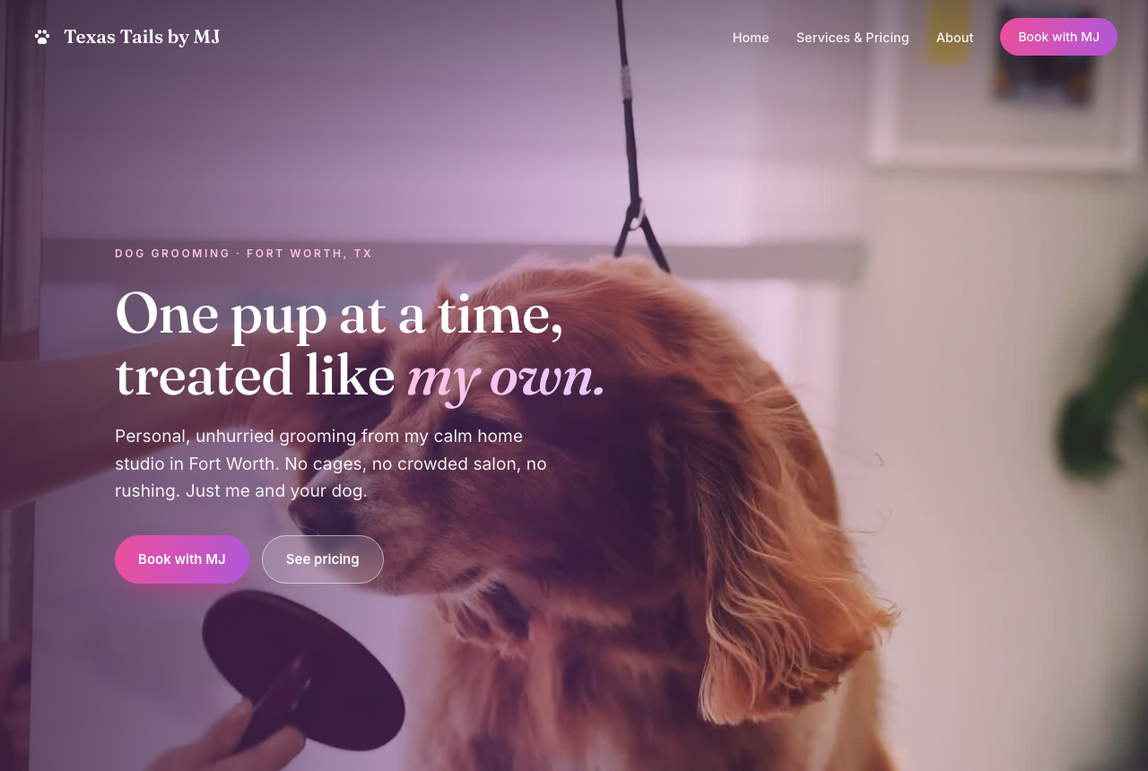 Texas Tails by MJ website built by Grid Local Studio